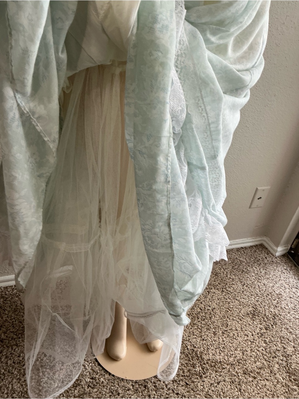 Rare VTG Gunne Sax Jessica McClintock Mint Prairie Lace Maxi Dress Cottagecore S - Picture 6 of 14